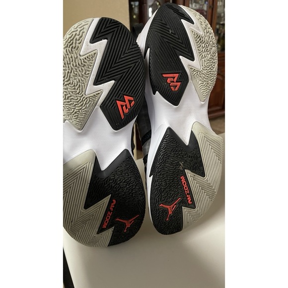 Jordan One Take 3 Black Grey Fog DC7701 001 Black/Red Basketball Sneakers‎ Sz 13 - Picture 7 of 8